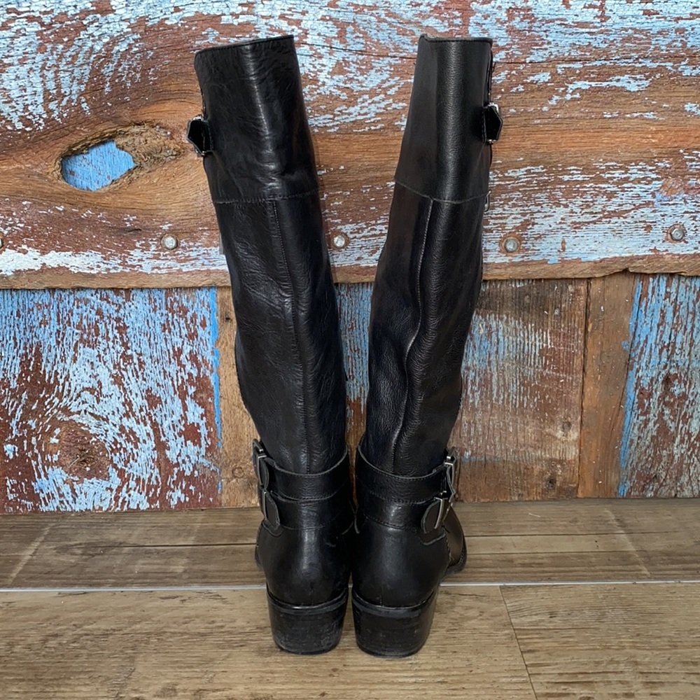 Arturo Chiang Benni Black Leather Boots - Picture 8 of 13